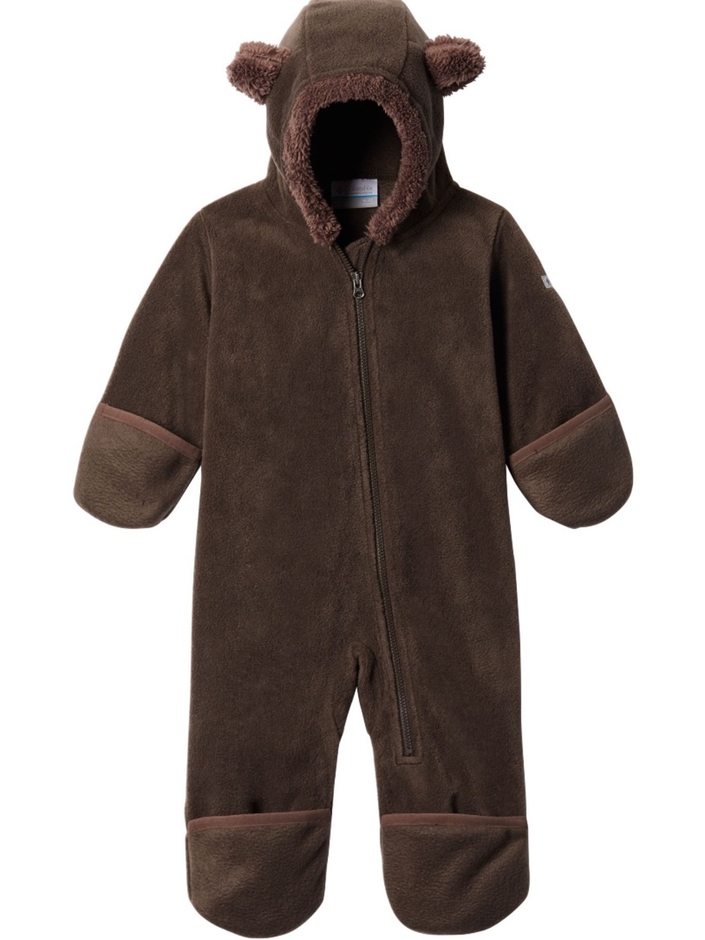 Cozy Brown Bear Fleece Baby Bunting